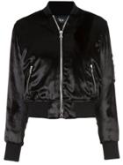 Amiri Velvet Finish Bomber Jacket - Black