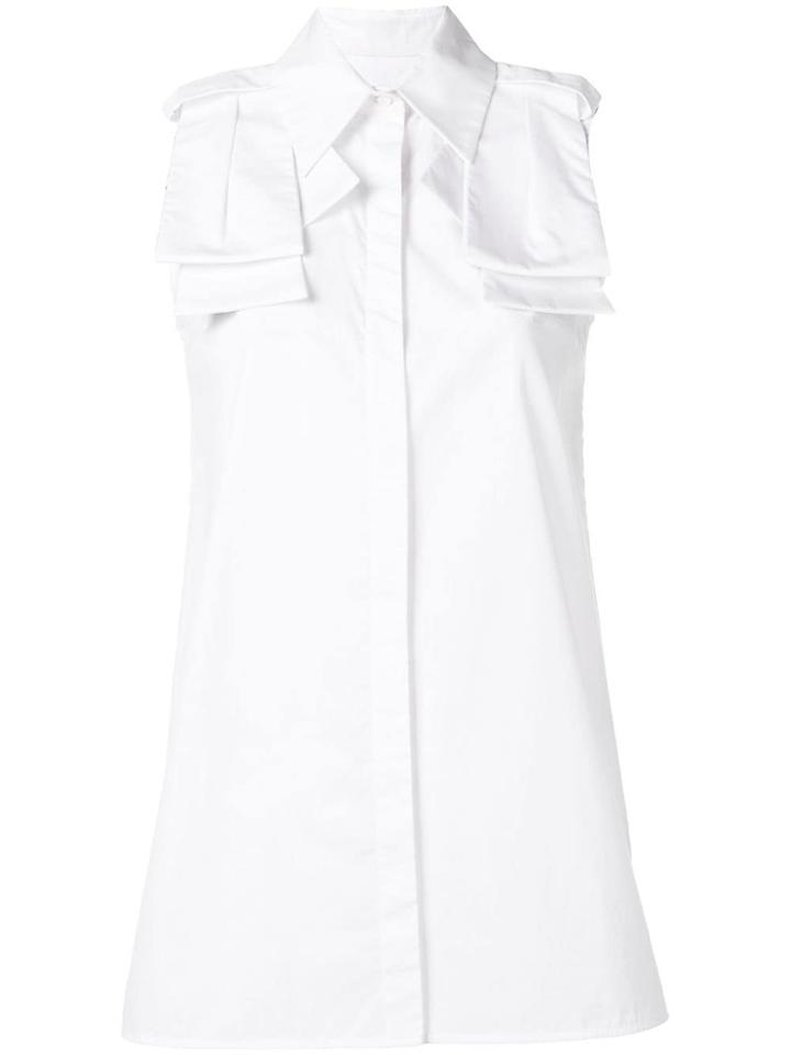Victoria Victoria Beckham Sleeveless Epaulette Shirt - White