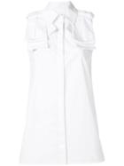 Victoria Victoria Beckham Sleeveless Epaulette Shirt - White