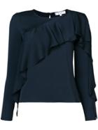 Milly Frill-trim Blouse - Blue