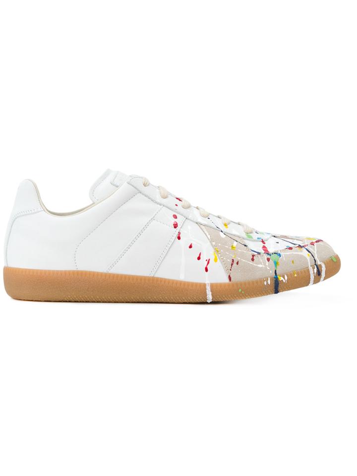 Maison Margiela Paint Splatter Sneakers - White
