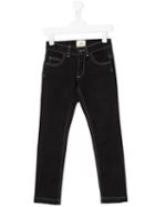 Fendi Kids Contrast Stitch Skinny Jeans, Boy's, Size: 6 Yrs, Black