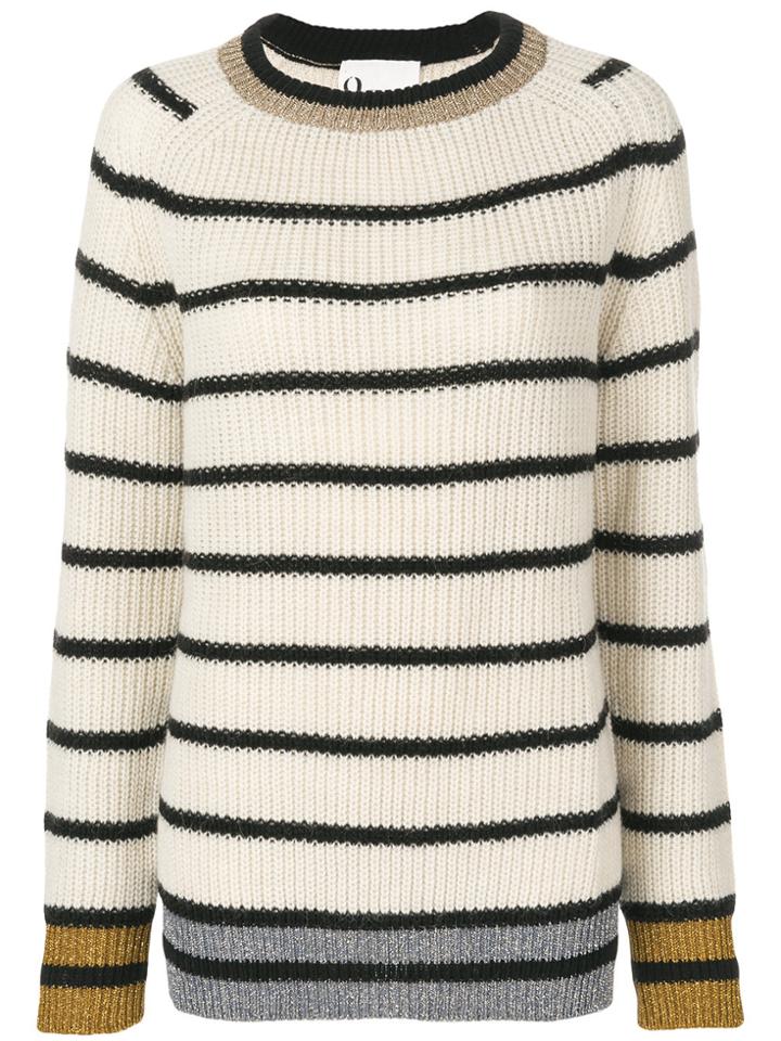 8pm Striped Crewneck Sweater - Nude & Neutrals