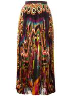 Roberto Cavalli Abstract Print Pleated Skirt - Multicolour