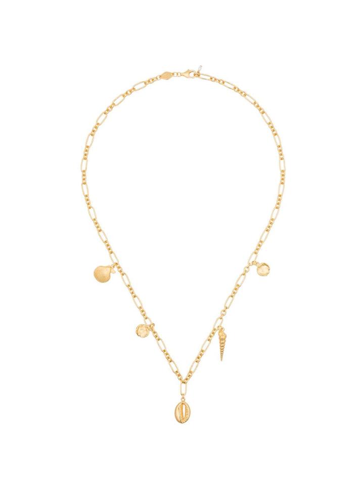 Anni Lu Treasure Shell Charm Necklace - Gold