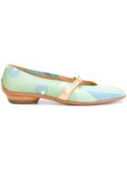 Salvatore Ferragamo Vintage Printed Flats - Blue