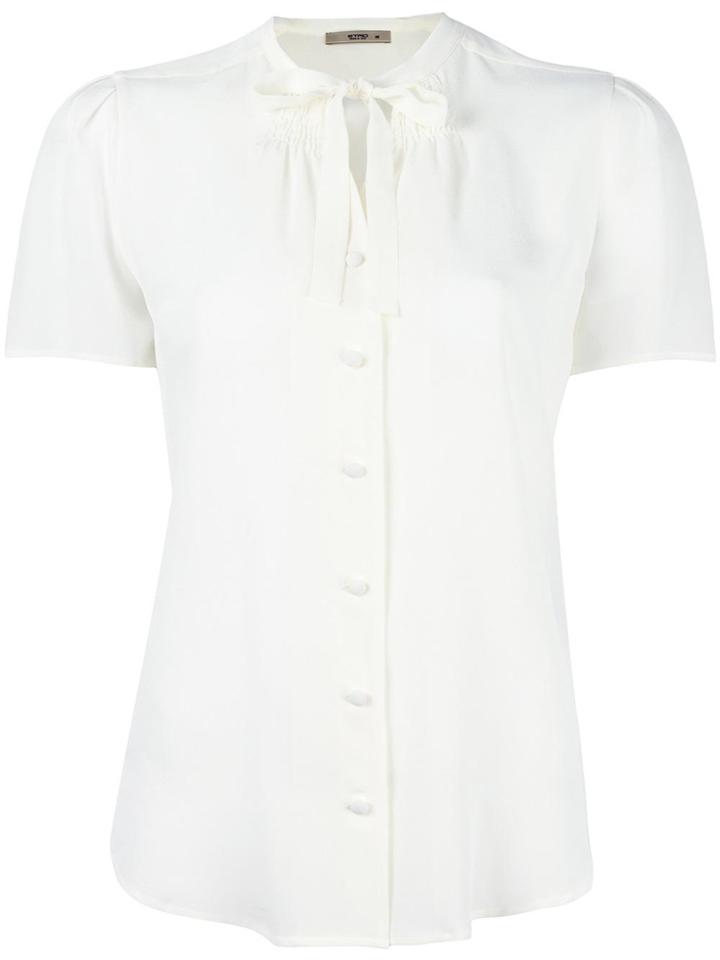 Etro Tied Neck Buttoned Blouse - White