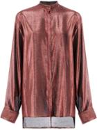 Haider Ackermann - Striped Shirt - Women - Silk/cotton/nylon/wool - 40, Red, Silk/cotton/nylon/wool