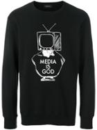 Mcq Alexander Mcqueen Cut Out Print Sweatshirt - Grey