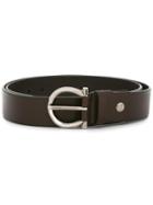 Salvatore Ferragamo - Gancino Buckle Belt - Men - Leather - 100, Brown, Leather