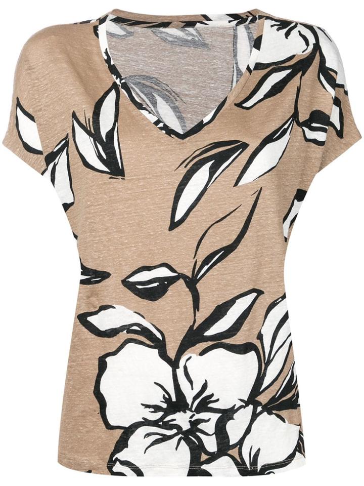 Majestic Filatures Patterned T-shirt - Brown
