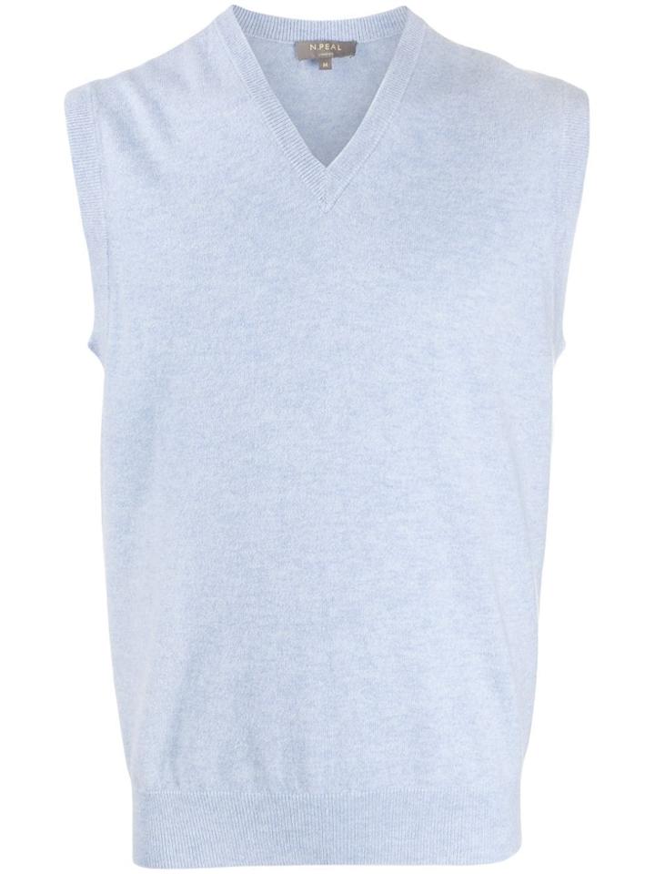 N.peal The Westminster Cashmere Vest - Blue