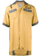 Miharayasuhiro Embroidered Bowling Shirt, Men's, Size: 50, Yellow/orange, Rayon