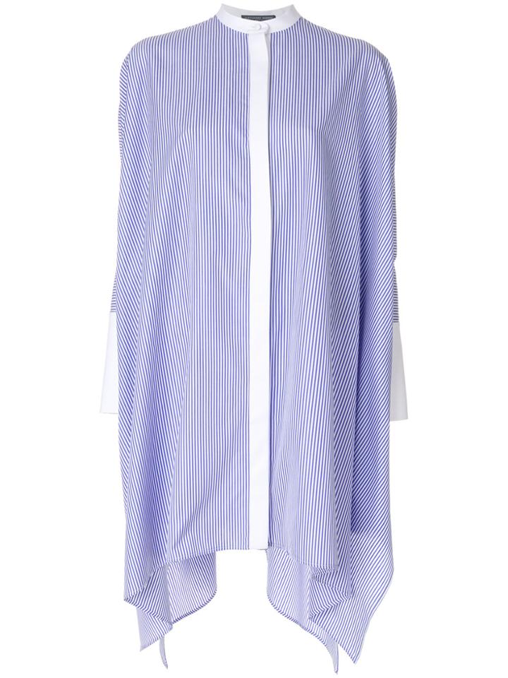 Alexander Mcqueen Striped Long Shirt - Blue