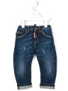 Dsquared2 Kids - Ripped Detail Jeans - Kids - Cotton/spandex/elastane - 36 Mth, Toddler Boy's, Blue