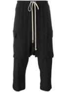 Rick Owens Drop-crotch Trousers, Men's, Size: 50, Black, Acetate/silk
