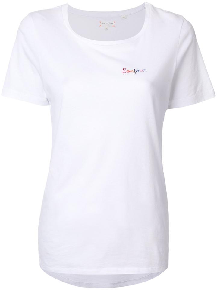 Chinti & Parker Bonjour Stitch T-shirt - White