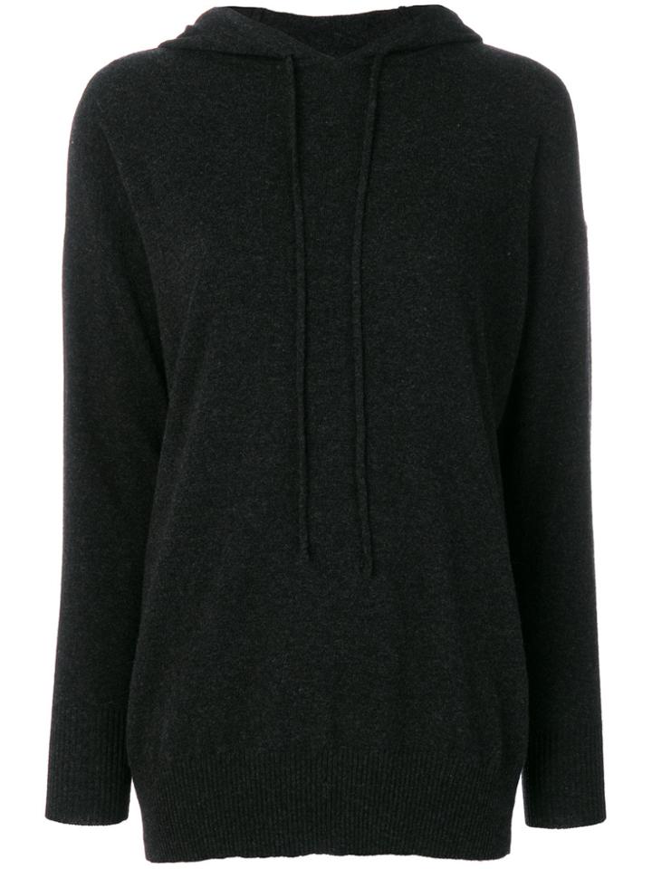 Max Mara Drawstring Hood Jumper - Black