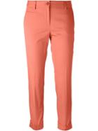 Alberto Biani Cropped Tailored Trousers, Women's, Size: 40, Yellow/orange, Cotton/spandex/elastane