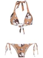 Adriana Degreas Velvet Bikini Set - Nude & Neutrals