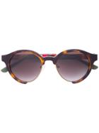 Linda Farrow Round Frame Tortoiseshell Sunglasses - Brown