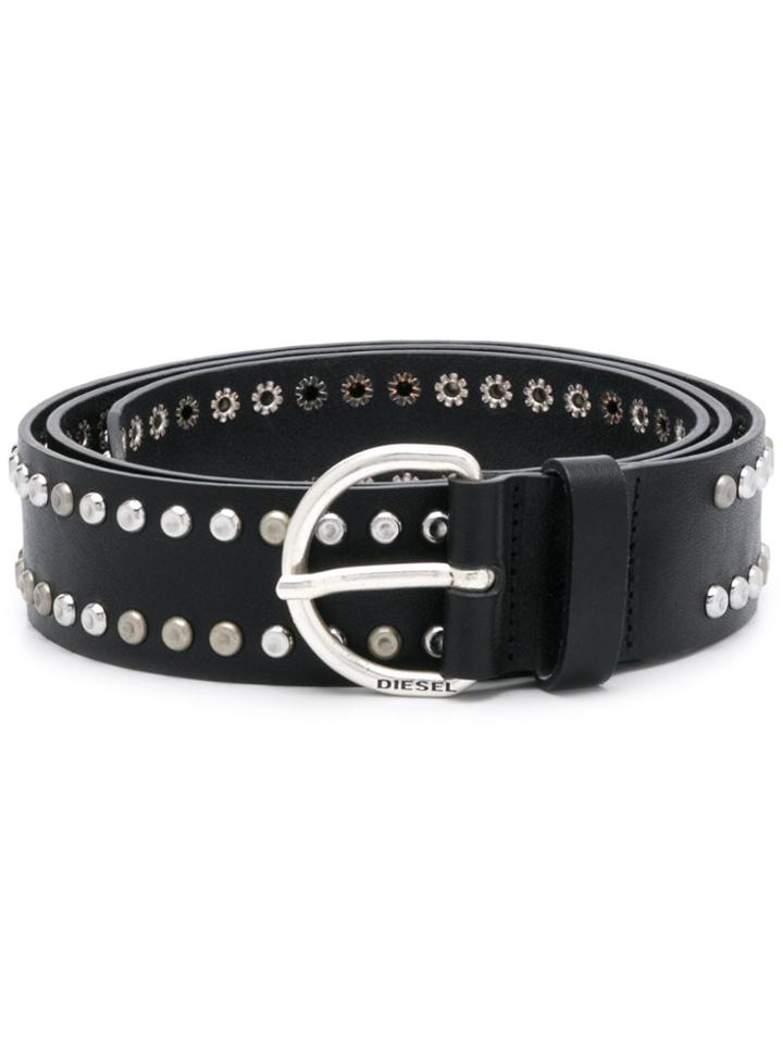 Diesel Stud Belt - Black