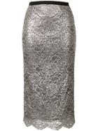 Antonio Marras Metallic Lace Skirt - Grey