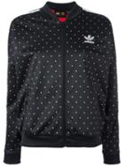 Adidas 'hu Race' Printed Track Jacket, Women's, Size: 42, Black, Polyester