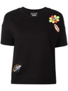 Boutique Moschino Multiple Appliqués T-shirt, Women's, Size: 44, Cotton