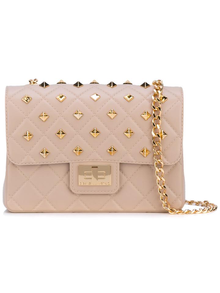 Designinverso Metallic Crossbody Bag - Nude & Neutrals