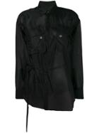 Dsquared2 Sheer Tie Waist Shirt - Black