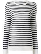 T By Alexander Wang - Striped T-shirt - Women - Linen/flax/rayon - S, White, Linen/flax/rayon