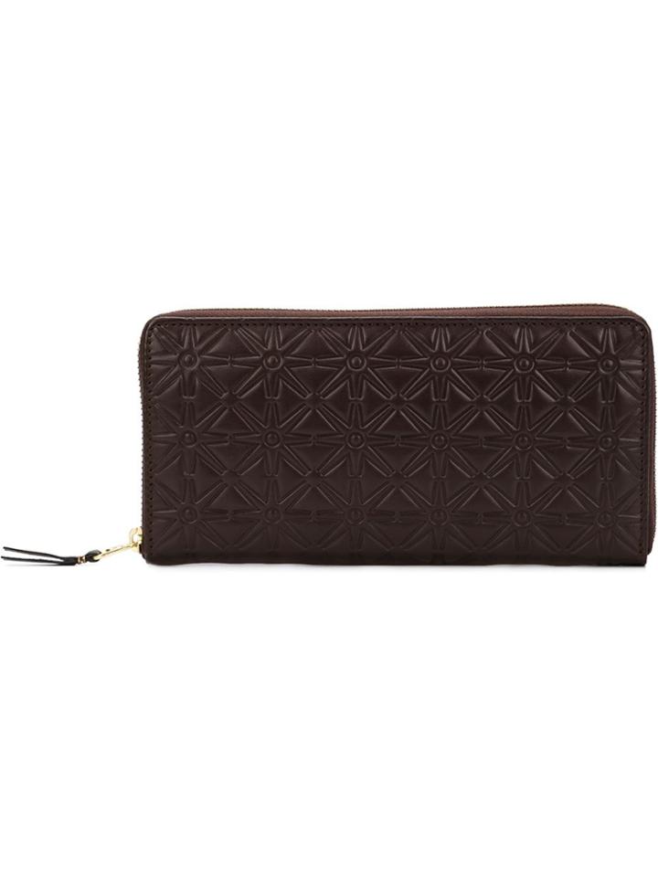 Comme Des Garçons Wallet Classic Embossed A Wallet - Brown