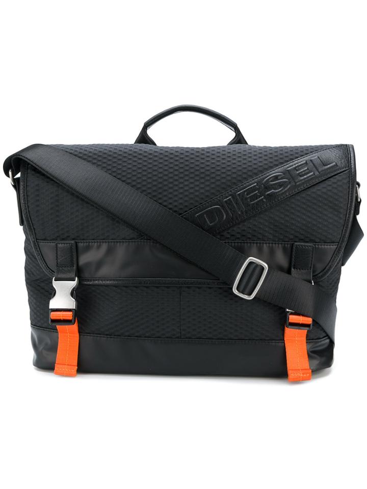 Diesel Square Shaped Messenger Bag - Black
