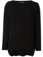 Alberto Biani Longsleeved T-shirt, Women's, Size: 46, Black, Triacetate/polyester