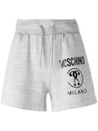 Moschino Vintage - Branded Drawstring Shorts - Women - Polyester/viscose - 42, Grey, Polyester/viscose