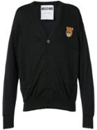 Moschino Teddy V-neck Cardigan - Black