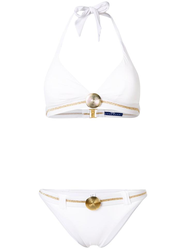 Elena Makri Halterneck Bikini - White