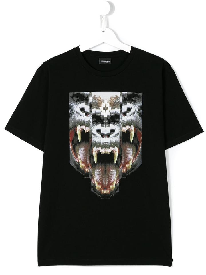 Marcelo Burlon County Of Milan Kids Printed T-shirt, Size: 14 Yrs, Black