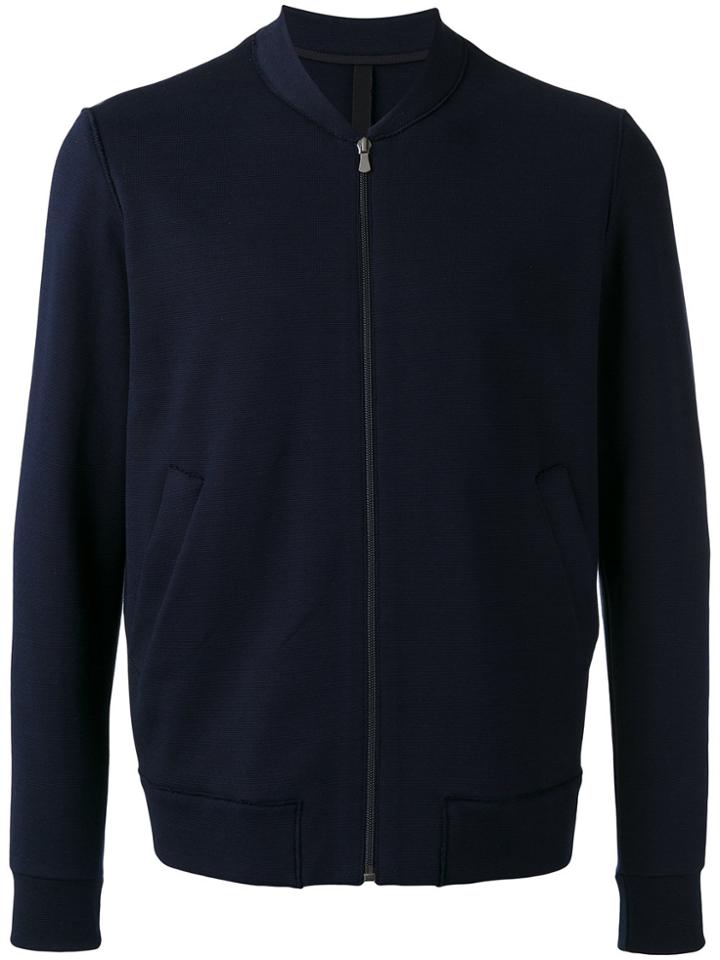 Harris Wharf London Side Pockets Bomber Jacket - Blue