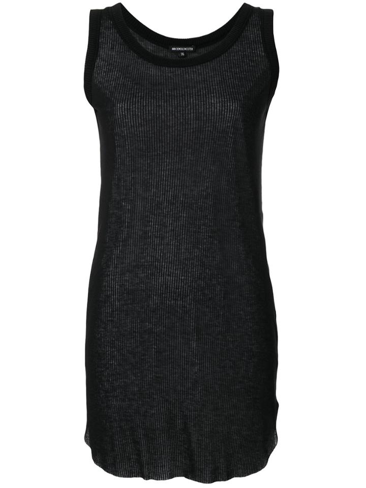 Ann Demeulemeester Sleeveless Sheer Top - Black