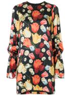 Mother Of Pearl Tulip-print Shift Dress - Black