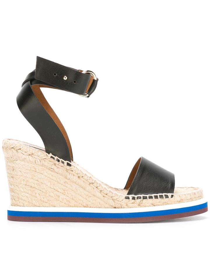 Stella Mccartney Raffia Espadrille Sandals - Black