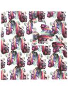 Ingie Paris Leaf Print Scarf - White