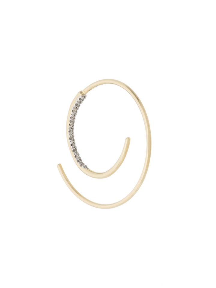 Maria Black 14kt Yellow Gold Spiral Diamond Earring - Metallic