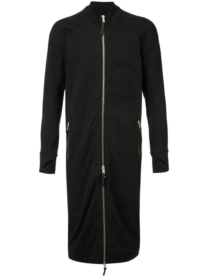 11 By Boris Bidjan Saberi - Long Zipped Jacket - Men - Cotton - L, Black, Cotton
