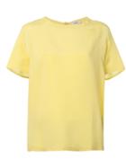 Humanoid Round Neck Blouse - Yellow & Orange