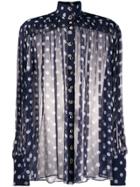 Zimmermann Polka Dot Relaxed Blouse - Purple