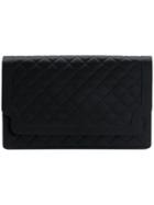 Chanel Vintage 1990's Diamond Quilted Clutch - Black
