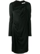 Christian Dior Vintage Draped Evening Dress - Black